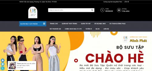 Website xưởng may thời trang Minh Phát