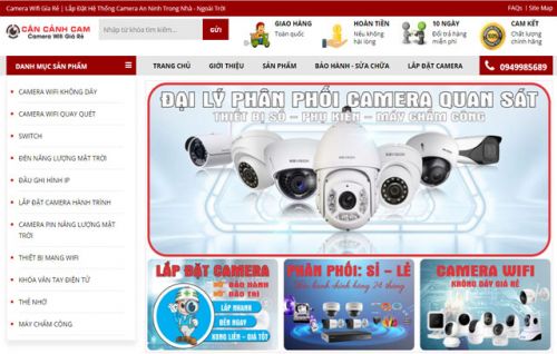 Thiết kế web camera wifi không dây giá rẻ