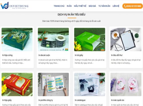Thiết kế web in ấn chuẩn seo Việt Dũng