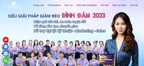 Mẫu website giảm béo Ganghee