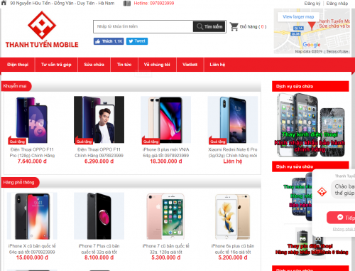 Thiết kế web điện thoại chất lượng Thanh Tuyền Mobile